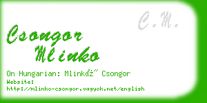 csongor mlinko business card